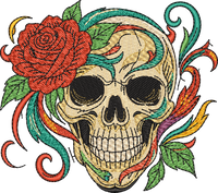 Skull Rose Flowers