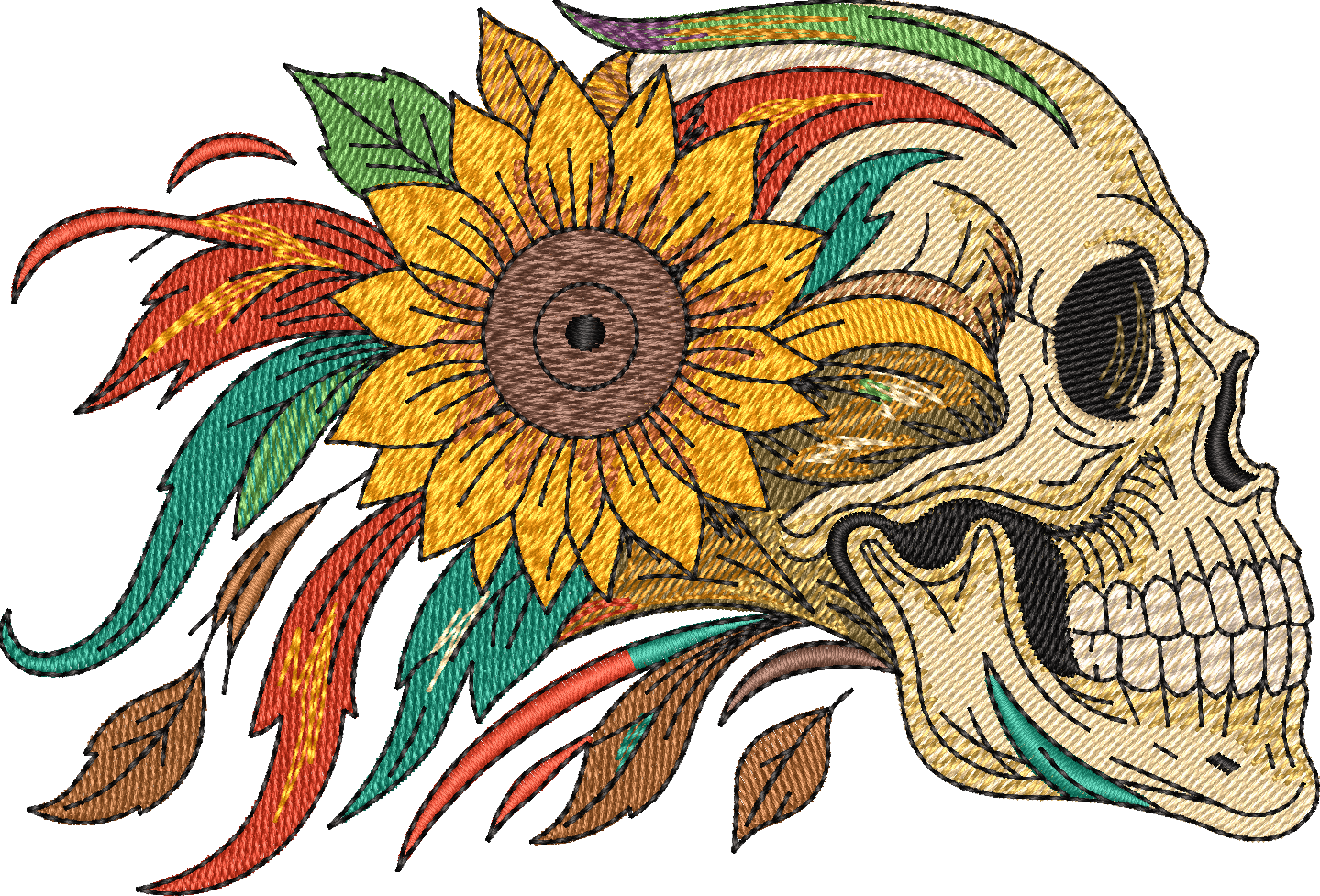 Skull Sunflowers