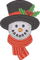 Snowmanhead3 — embroidery design preview