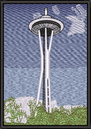 Space Needle Wash — embroidery design preview