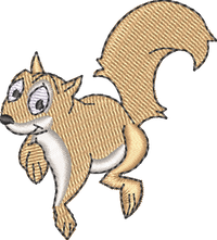 Squirrel — embroidery design preview