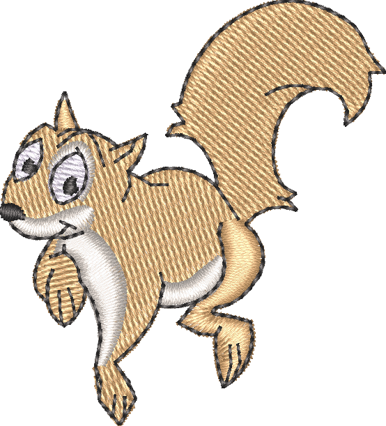 Squirrel — embroidery design preview