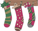 Stockings Ginger Candycane — embroidery design preview