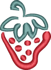 Strawberry Out — embroidery design preview