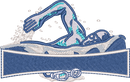Swimming — embroidery design preview