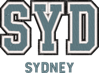 Sydney City Cap embroidery design preview