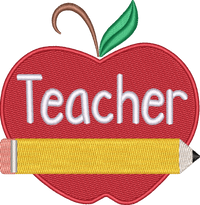 TEACHER LC 1 — embroidery design preview