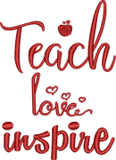 TEACHER LC 13 — embroidery design preview