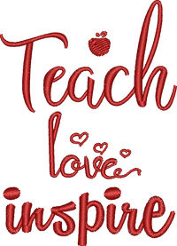 TEACHER LC 13 — embroidery design preview