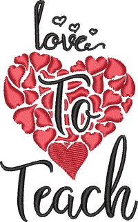 TEACHER LC 14 — embroidery design preview
