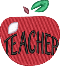 TEACHER LC 18 — embroidery design preview