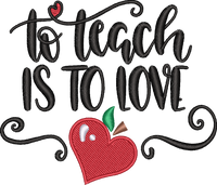 TEACHER LC 2 — embroidery design preview