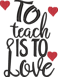 TEACHER LC 20 — embroidery design preview