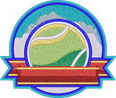 TENNIS BANNER — embroidery design preview