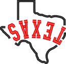 Texas State Upside Down — embroidery design preview