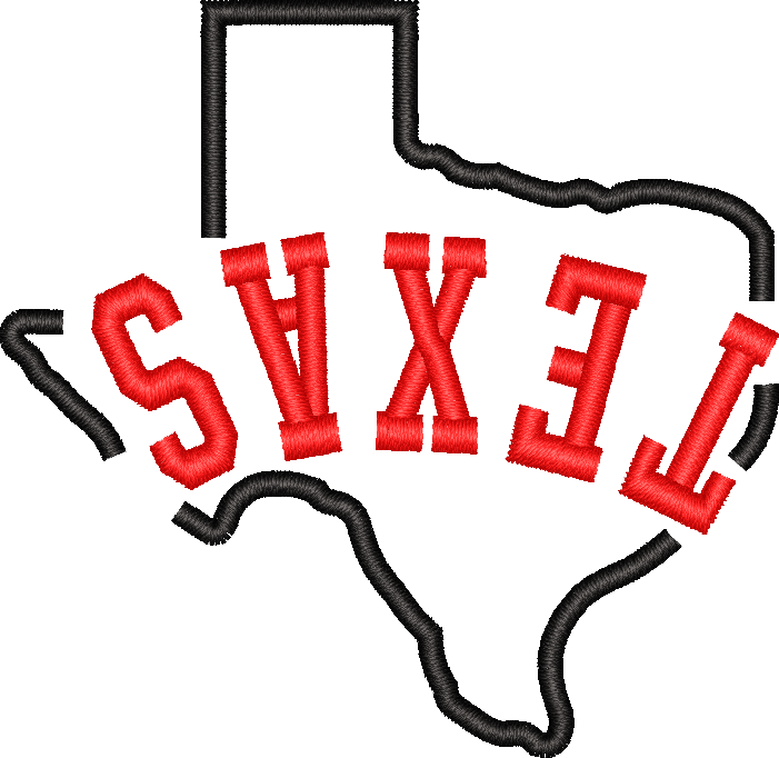 Texas State Upside Down