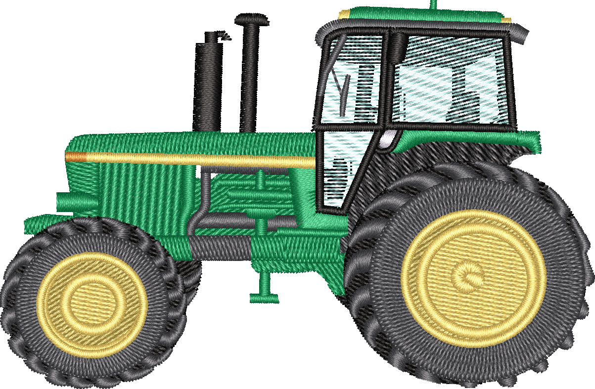 TRACTOR CASE — embroidery design preview