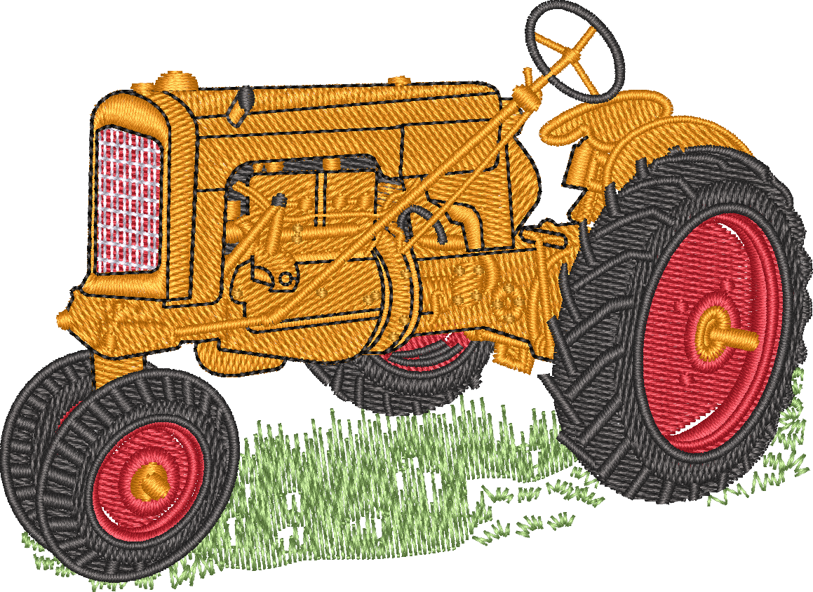 TRACTOR OLD3 — embroidery design preview