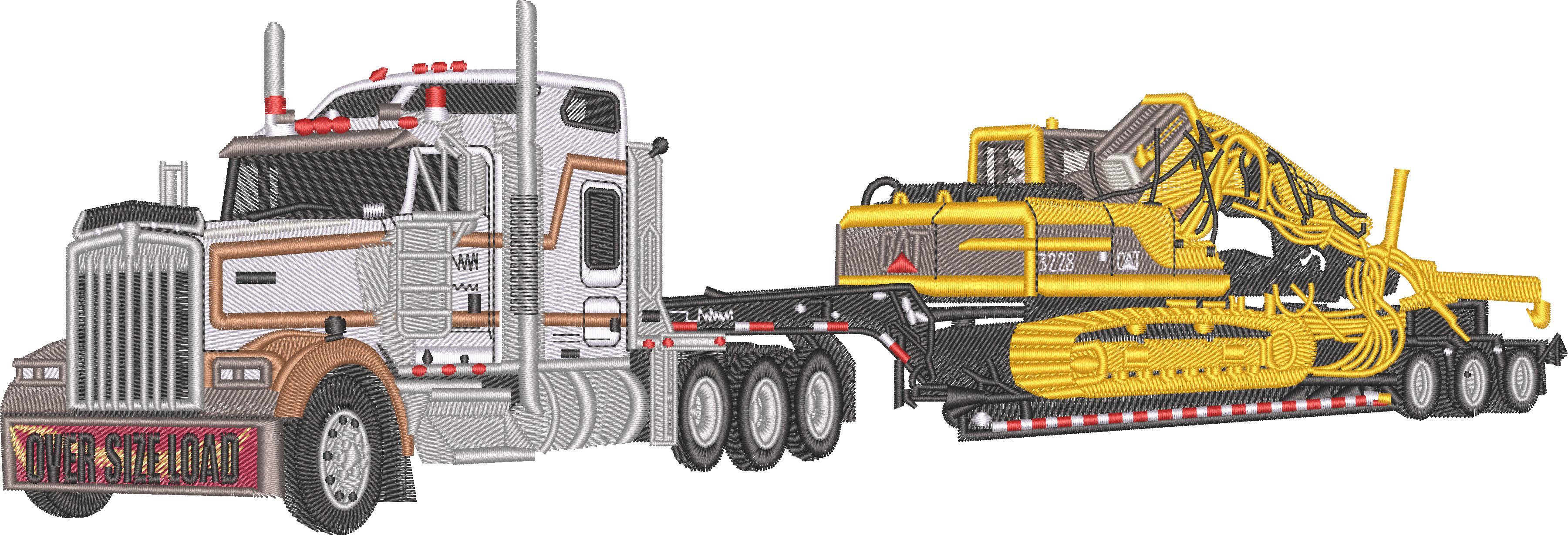 TRUCK TRACTOR — embroidery design preview