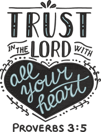 TRUST GOD — embroidery design preview