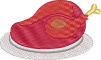 TURKEY PLATE — embroidery design preview