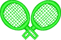 Tennis — embroidery design preview