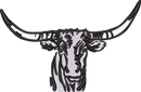 Texas Longhorn — embroidery design preview