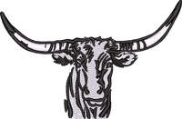 Texas Longhorn — embroidery design preview