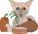 Thanksgiving Dog — embroidery design preview
