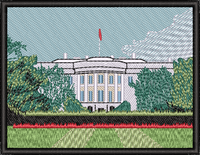 The White House — embroidery design preview