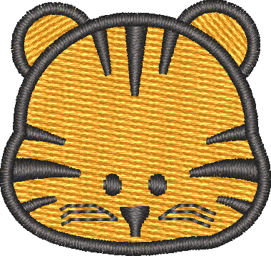 Tiger Head — embroidery design preview