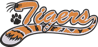 Tigers Mascot Tail — embroidery design preview