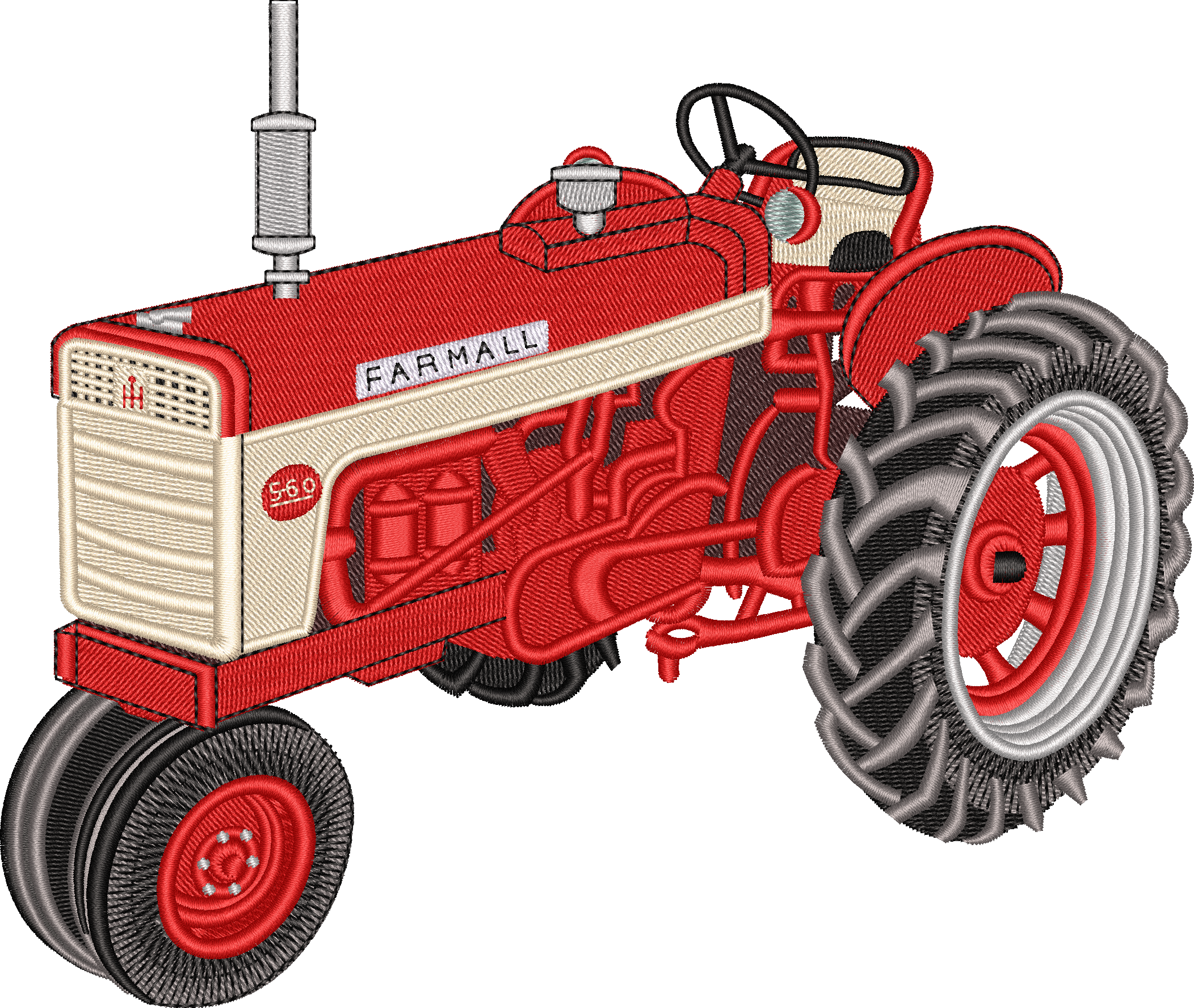 Tractor Farmall 560 — embroidery design preview