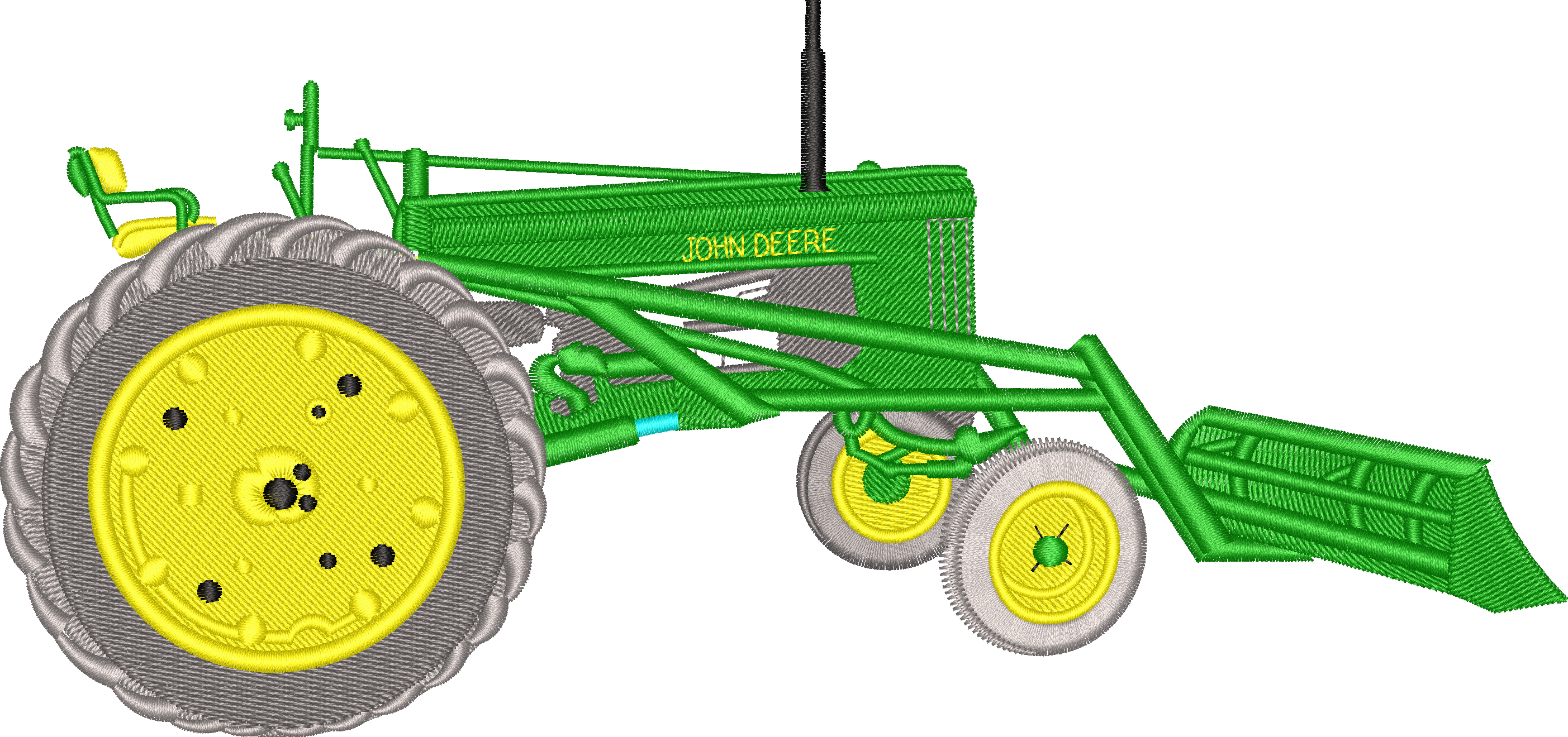 Tractor John Deere — embroidery design preview