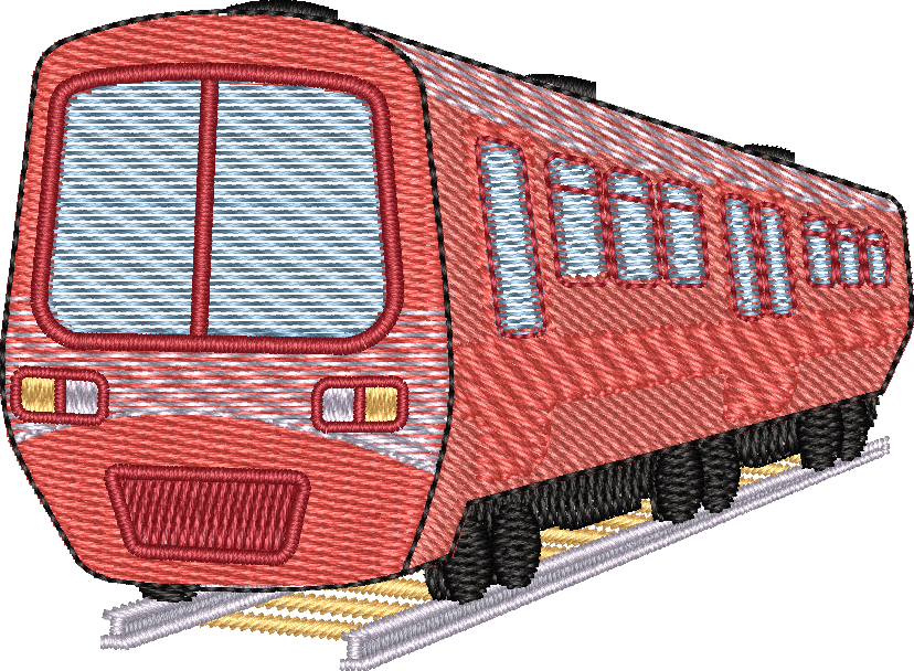 Train1 — embroidery design preview
