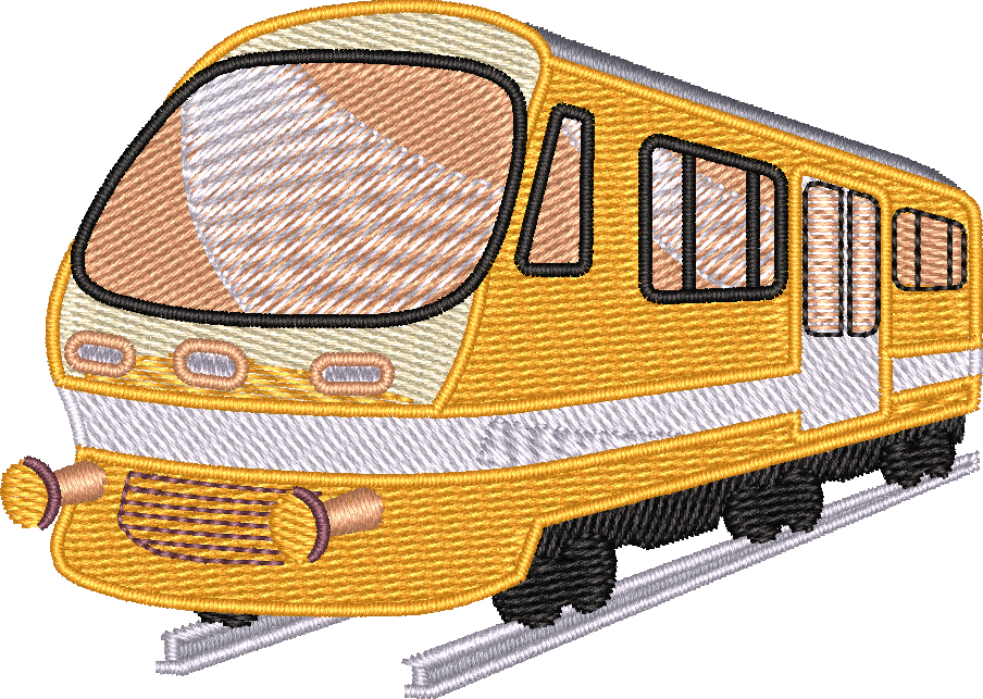 Train10 — embroidery design preview