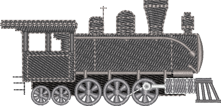 Train13 — embroidery design preview
