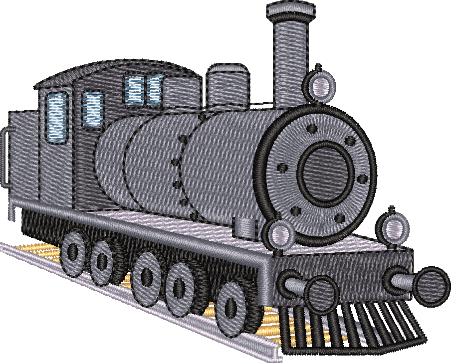 Train2 — embroidery design preview