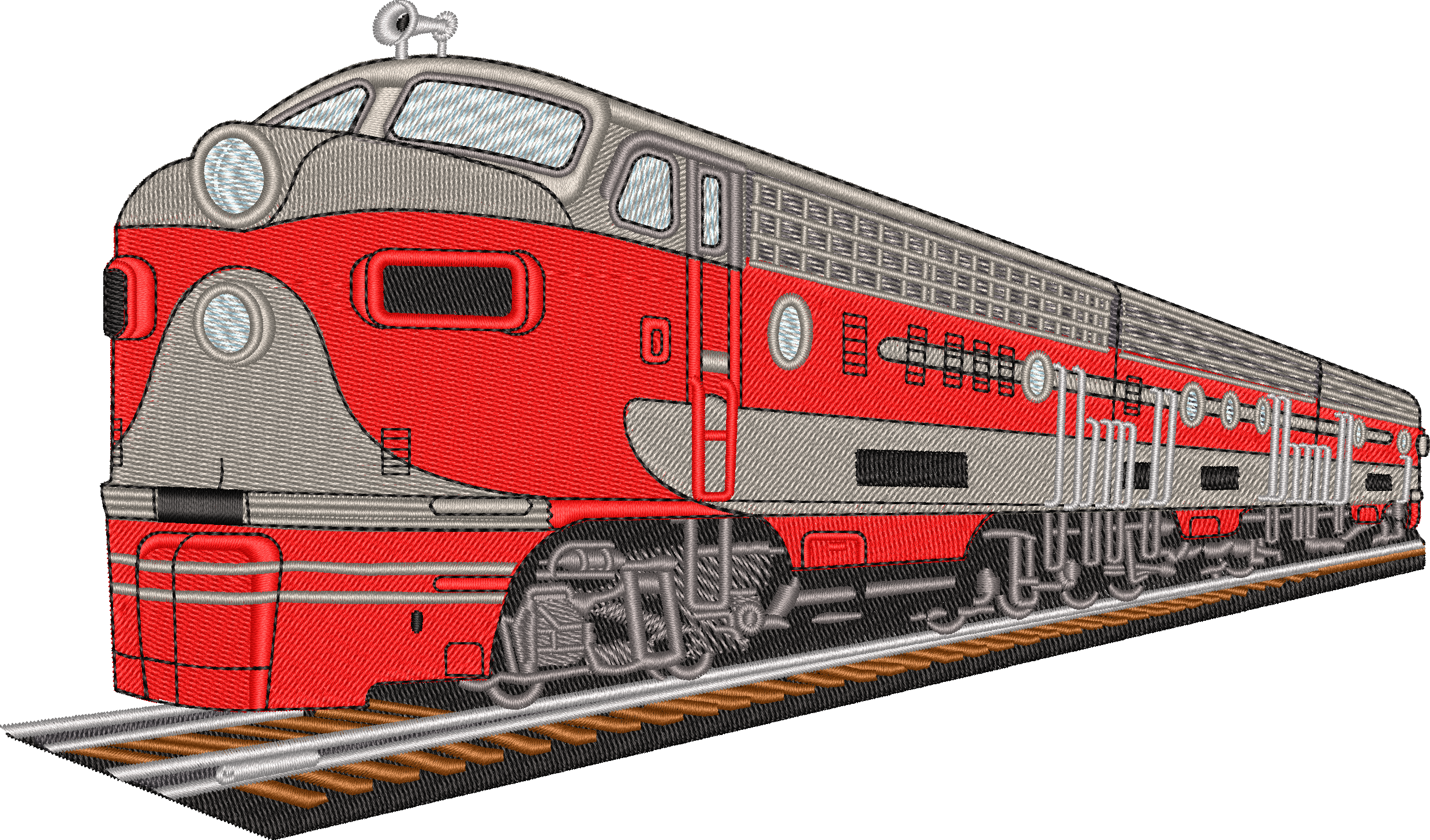 Train23 — embroidery design preview