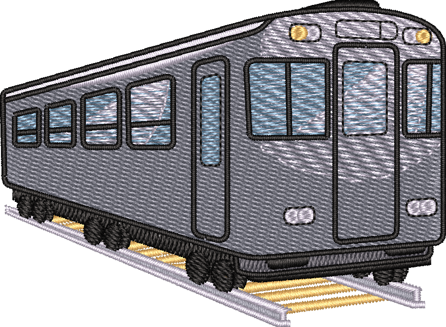 Train4 — embroidery design preview