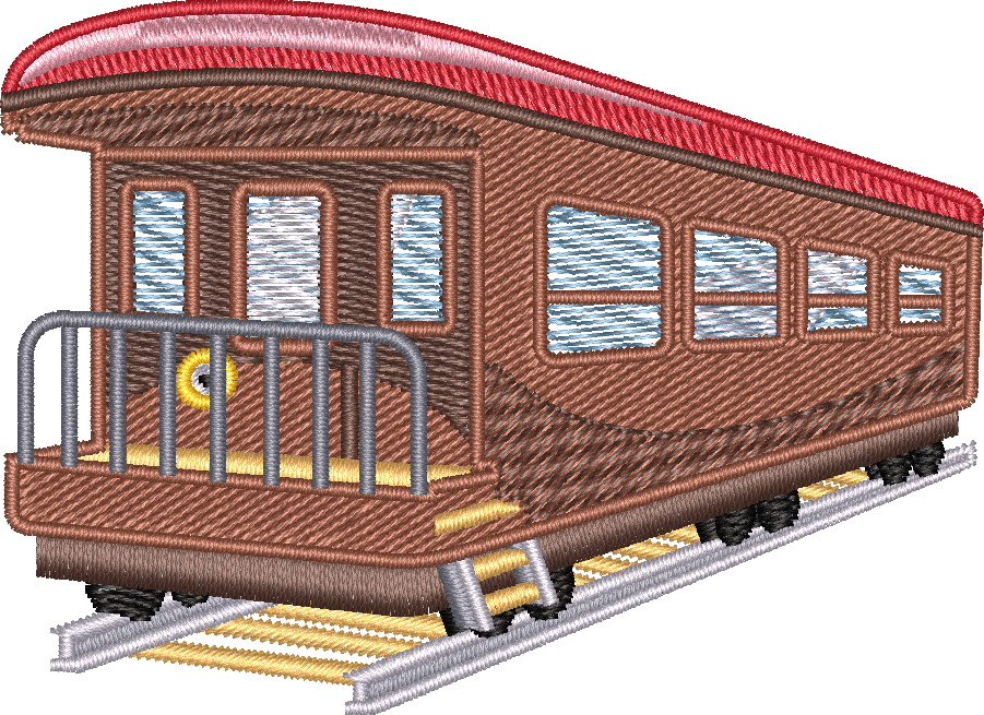 Train5 — embroidery design preview