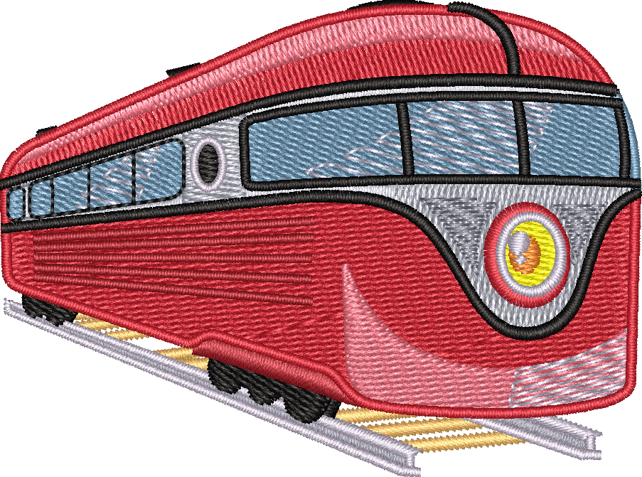 Train6 — embroidery design preview