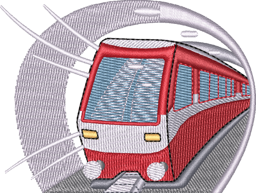 Train7 — embroidery design preview