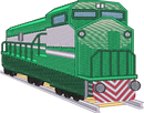 Train9 — embroidery design preview