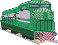 Train9 — embroidery design preview