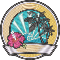 Tropical — embroidery design preview