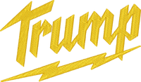 Trump Bolt — embroidery design preview
