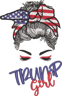 Trump Girl — embroidery design preview