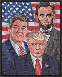 Trump Lincoln Regan — embroidery design preview