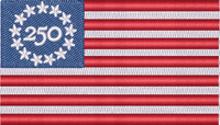 Usa 250 Flag embroidery design preview